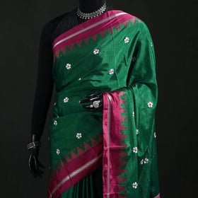 Ilkal Weave Thread Work Silk Cotton Saree with Chikki Paras Border 04