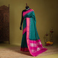 Green - mercerized cotton zari checks ilkal saree
