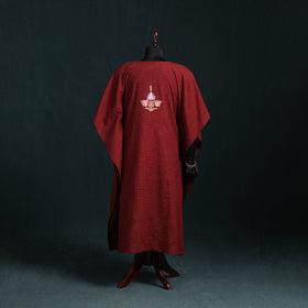 Red - Kashmiri Aari Hand Embroidered Cotton Kaftan (Long) 53