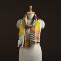Patchwork Reversible Silk Bengal Hand Kantha Stitch Stole 70