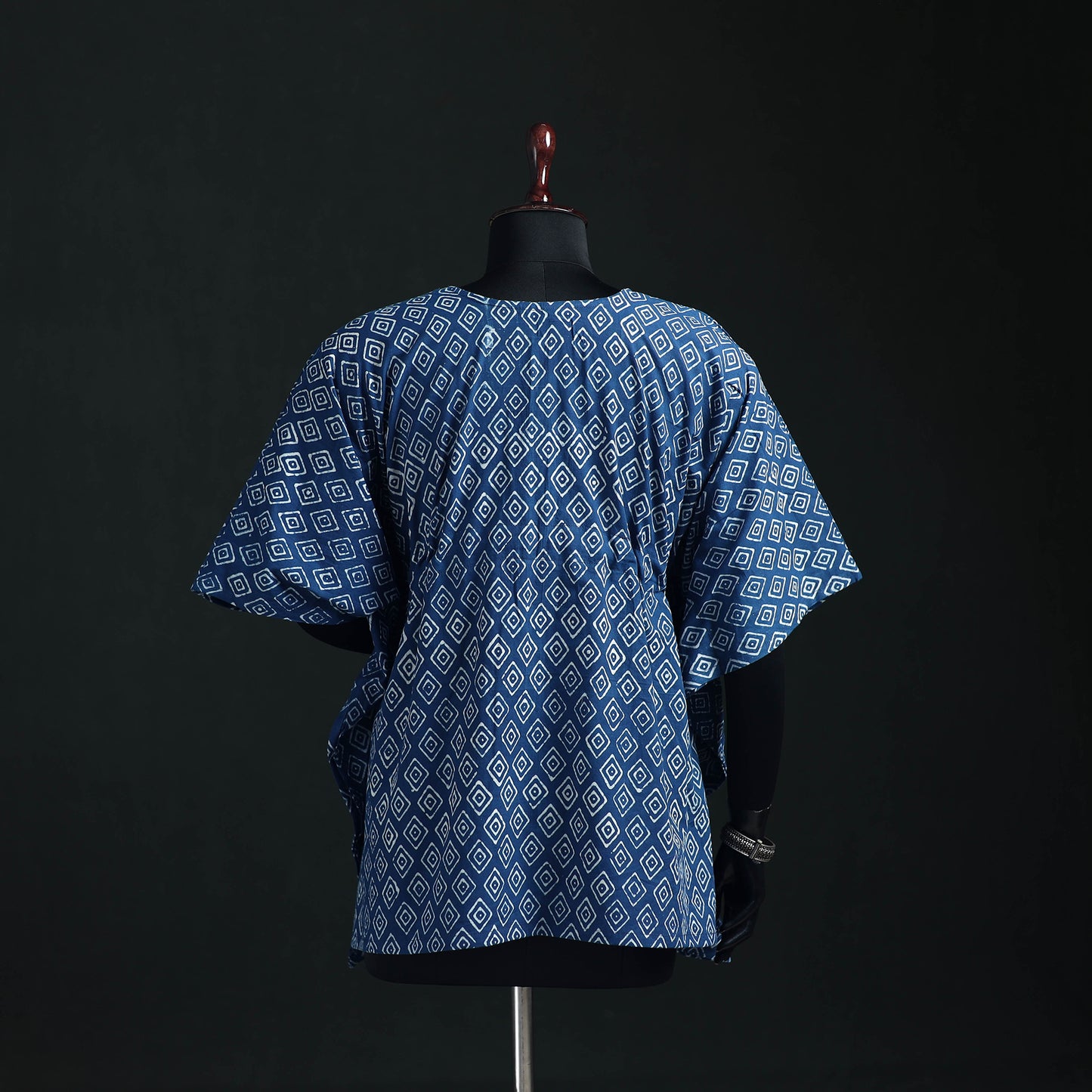 Akola Hand Block Print Natural Dyed Cotton Kaftan (Short) 43