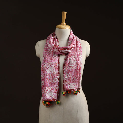 Hand Block Print Cotton Sanganeri Stole 13