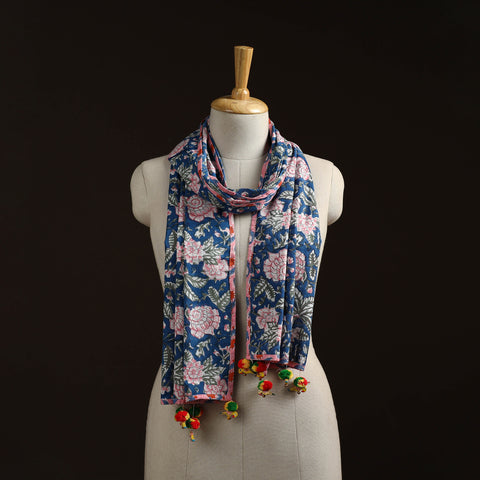 Hand Block Print Cotton Sanganeri Stole 14