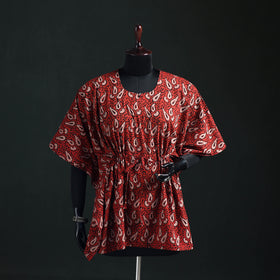 Akola Hand Block Print Natural Dyed Cotton Kaftan (Short) 44
