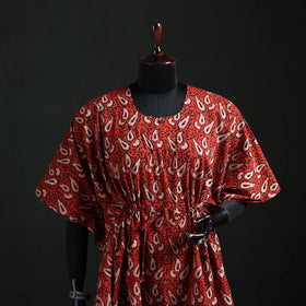Akola Hand Block Print Natural Dyed Cotton Kaftan (Short) 44