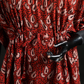 Akola Hand Block Print Natural Dyed Cotton Kaftan (Short) 44