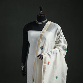 Handloom Chanderi Silk Handpainted Madhubani Dupatta with Zari Border 22