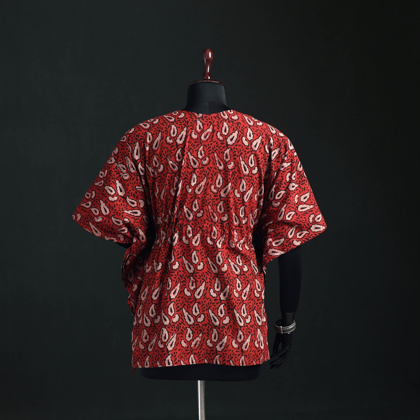 Akola Hand Block Print Natural Dyed Cotton Kaftan (Short) 44