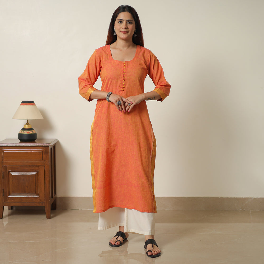 Orange Peel - Dharwad Cotton Straight Kurta 05