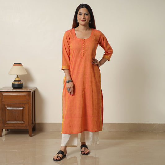 Orange Peel - Dharwad Cotton Straight Kurta 05