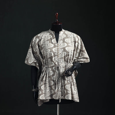 Akola Hand Block Print Natural Dyed Cotton Kaftan (Short) 45