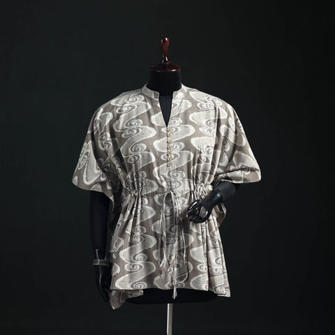 Akola Hand Block Print Natural Dyed Cotton Kaftan (Short) 45