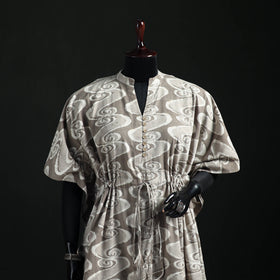 Akola Hand Block Print Natural Dyed Cotton Kaftan (Short) 45