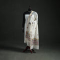 Handloom Chanderi Silk Handpainted Madhubani Dupatta with Zari Border 24