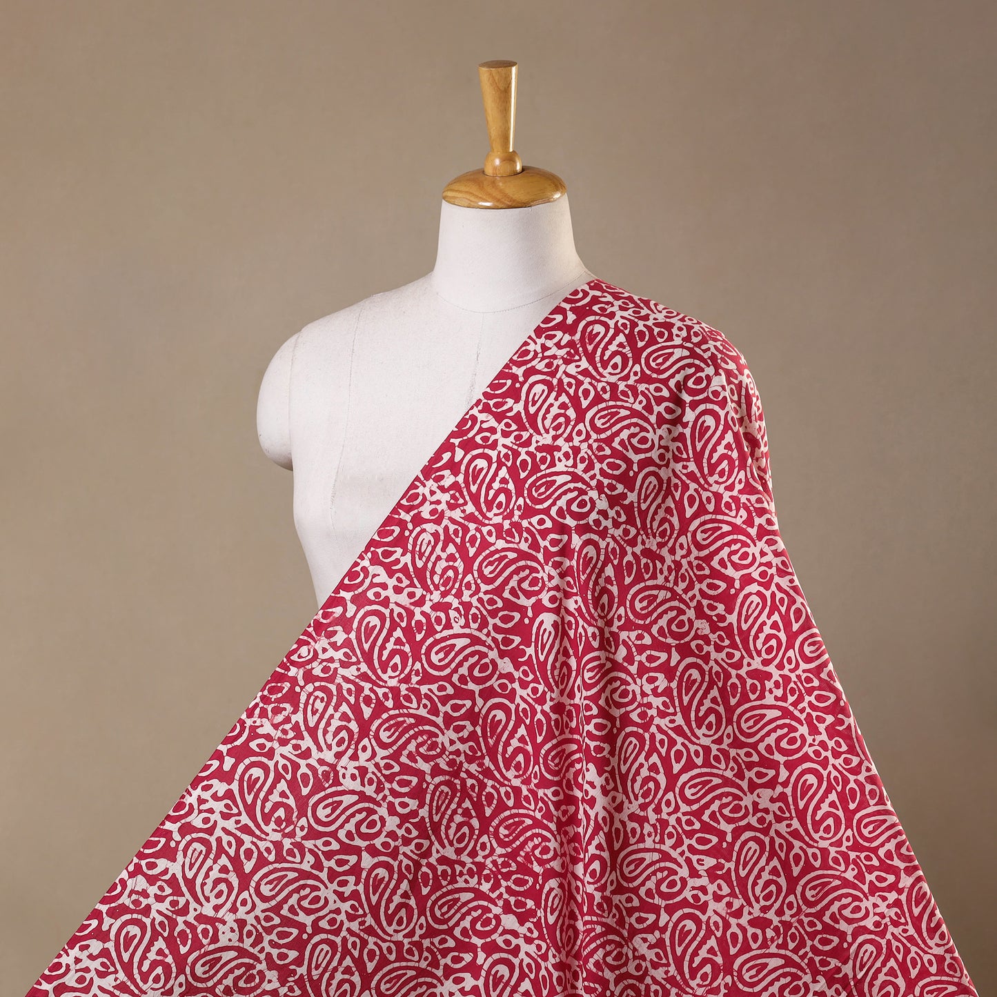 Pink - hand batik cotton fabric 14 - handcrafted