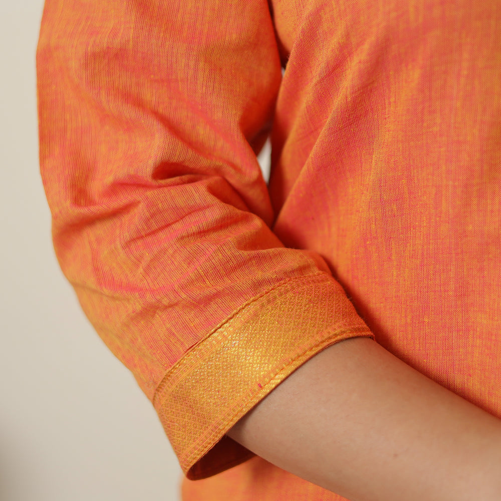 Orange Peel - Dharwad Cotton Straight Kurta 05