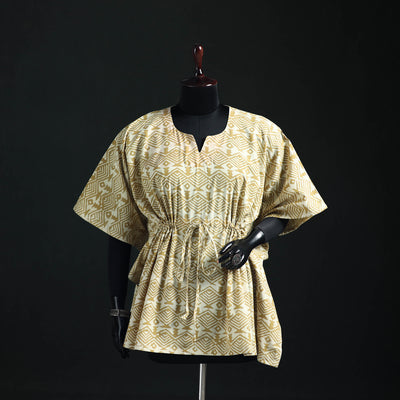 Akola Hand Block Print Natural Dyed Cotton Kaftan (Short) 46