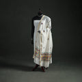 Handloom Chanderi Silk Handpainted Madhubani Dupatta with Zari Border 25