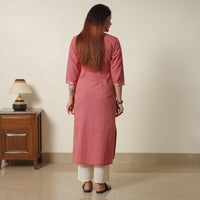 Pink - Dharwad Cotton Straight Kurta 07