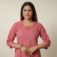 Pink - Dharwad Cotton Straight Kurta 07