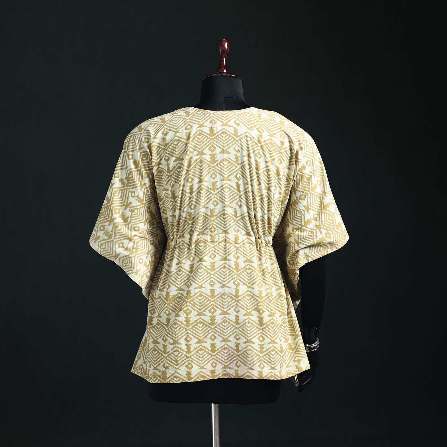 Akola Hand Block Print Natural Dyed Cotton Kaftan (Short) 46