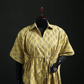 Akola Hand Block Print Natural Dyed Cotton Kaftan (Short) 47