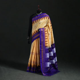 Ilkal Weave Kasuti Work Silk Cotton Zari Border Saree with Blouse Piece 09