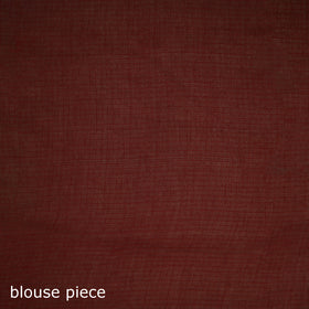 Maroon - Nazaakat Kota Doria Cotton Plain Saree with Blouse Piece & Earrings 05
