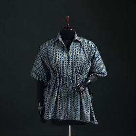 Akola Hand Block Print Natural Dyed Cotton Kaftan (Short) 49