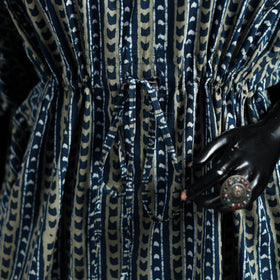 Akola Hand Block Print Natural Dyed Cotton Kaftan (Short) 49