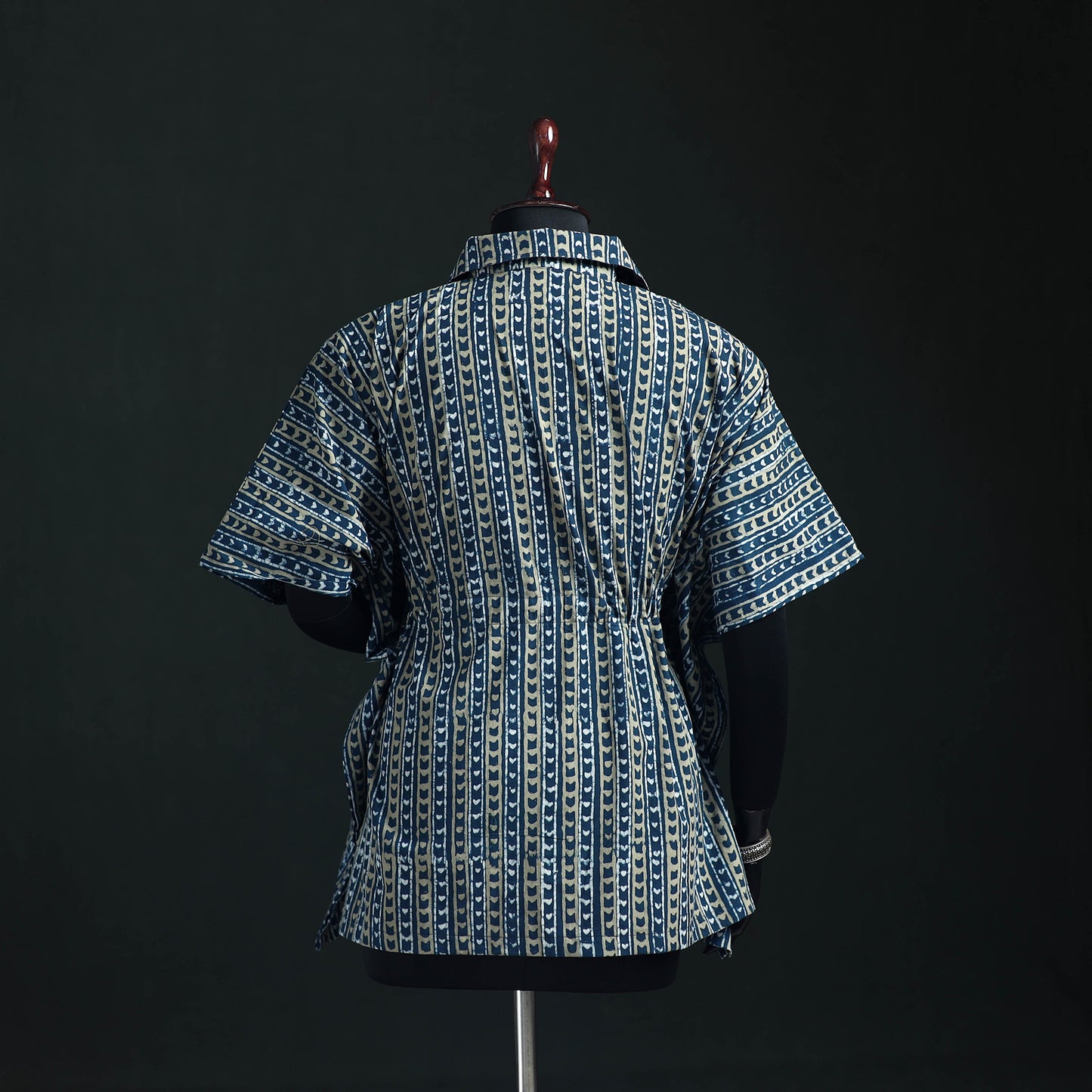 Akola Hand Block Print Natural Dyed Cotton Kaftan (Short) 49