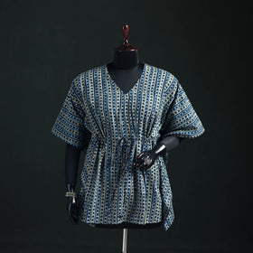 Akola Hand Block Print Natural Dyed Cotton Kaftan (Short) 50