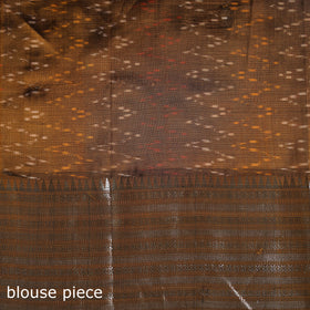 Black - Traditional Pochampally Ikat Handwoven Pure Silk Pattu Saree with Rudraksha Border 18