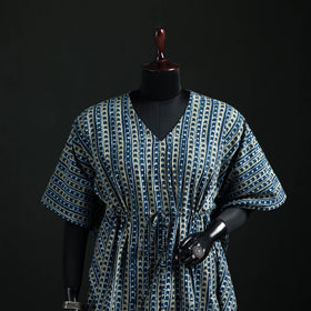 Akola Hand Block Print Natural Dyed Cotton Kaftan (Short) 50