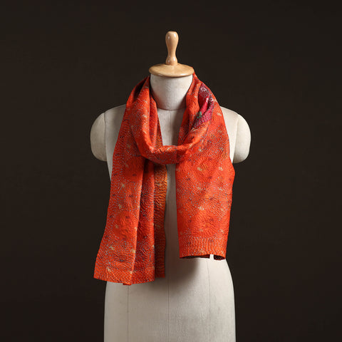 Reversible Silk Bengal Hand Kantha Stitch Stole 103