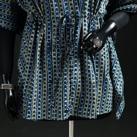 Akola Hand Block Print Natural Dyed Cotton Kaftan (Short) 50
