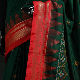 Ilkal Weave Kasuti Work Silk Cotton Zari Border Saree with Blouse Piece 12