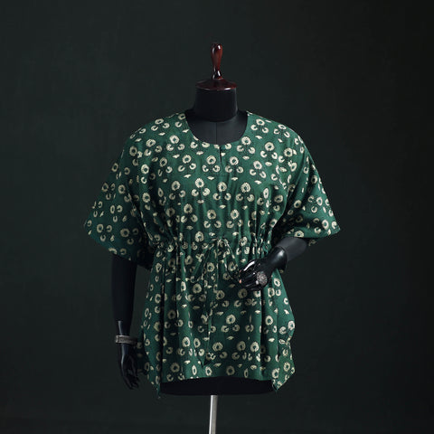 Akola Hand Block Print Natural Dyed Cotton Kaftan (Short) 51