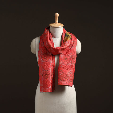 Reversible Silk Bengal Hand Kantha Stitch Stole 108