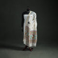 Handloom Chanderi Silk Handpainted Madhubani Dupatta with Zari Border 31
