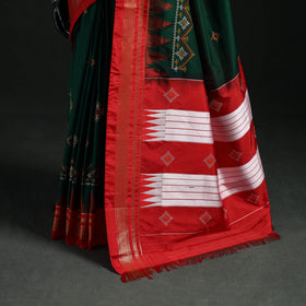 Ilkal Weave Kasuti Work Silk Cotton Zari Border Saree with Blouse Piece 12
