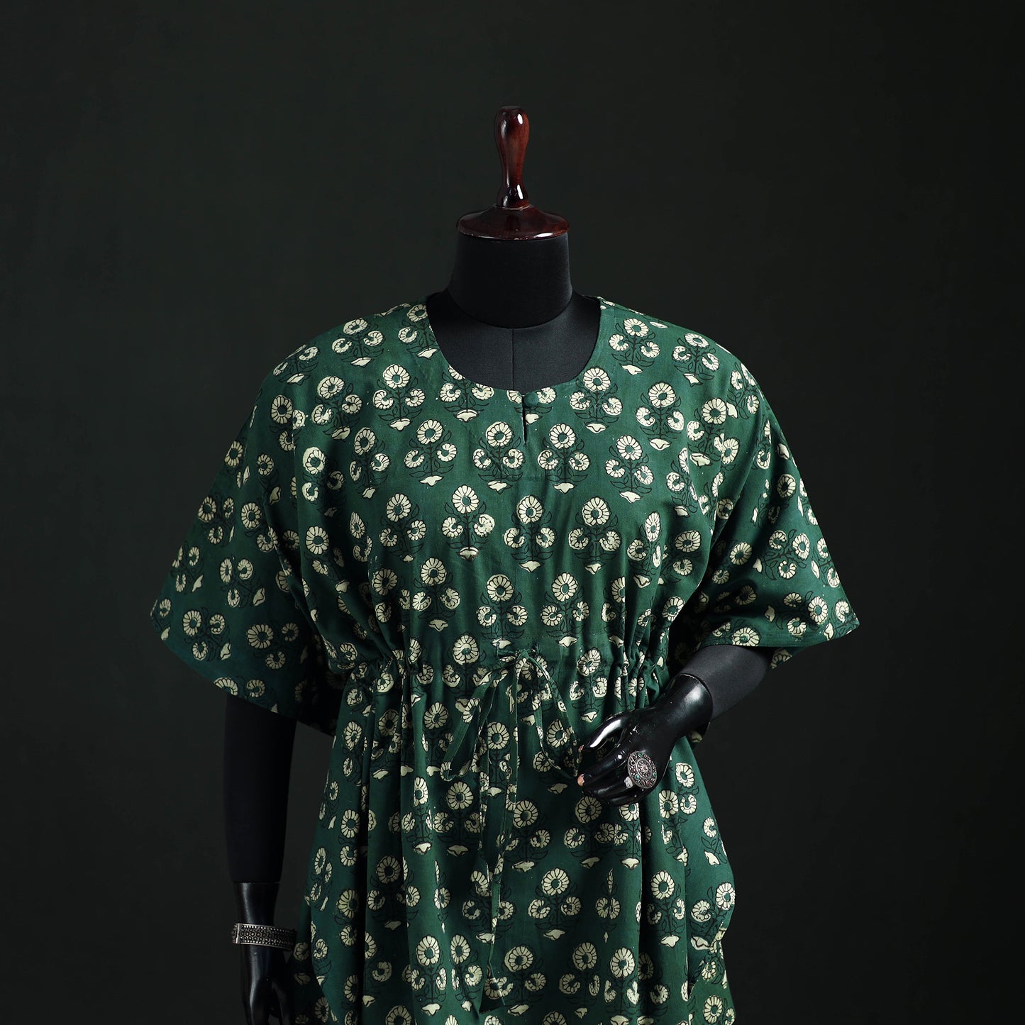 Akola Hand Block Print Natural Dyed Cotton Kaftan (Short) 51