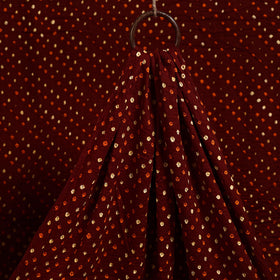  Maroon Kutch Tie-Dye Mul Cotton Bandhani Fabric
