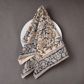 Buy Pedana Kalamkari Block Printed Cotton Napkin (18 x 18 in) 09 Online at iTokri.com