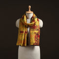 Yellow - Reversible Silk Bengal Hand Kantha Stitch Stole 111