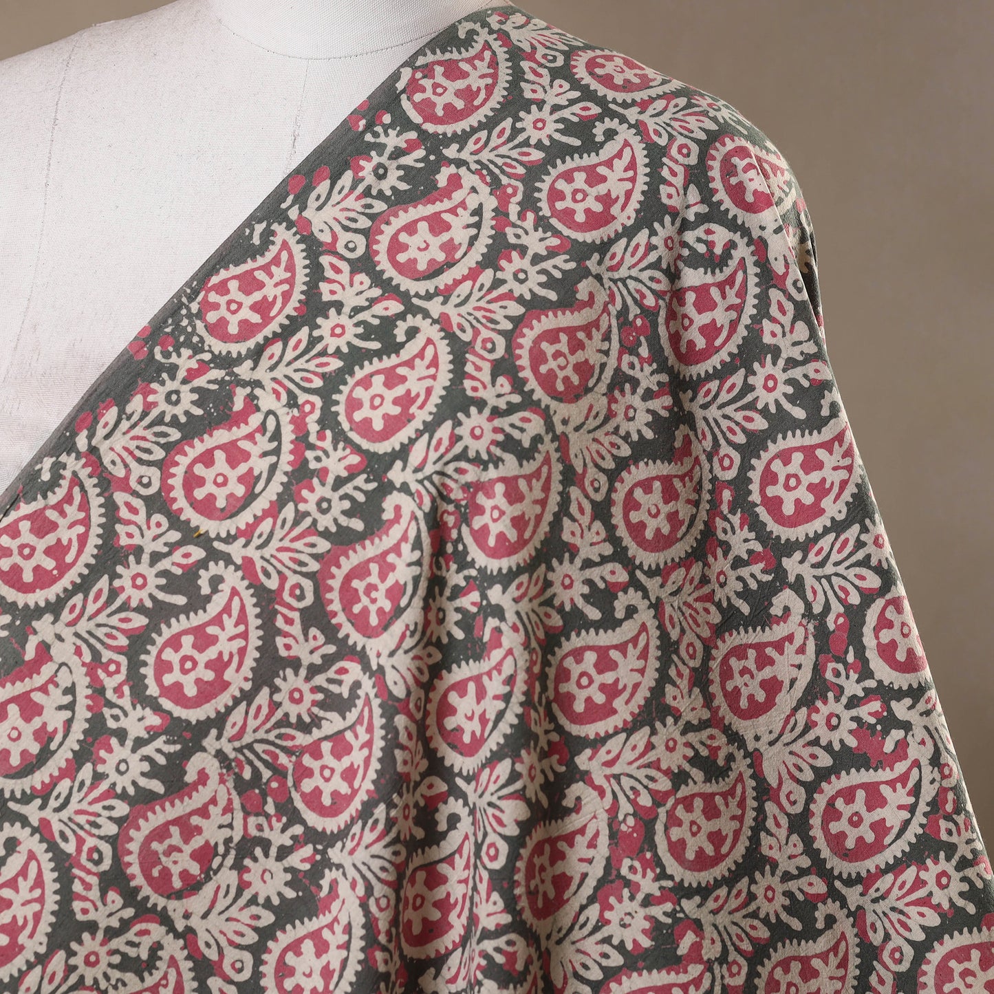 Pink - kutch batik cotton fabric 06 - handcrafted