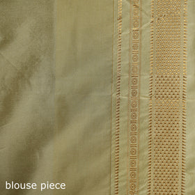 Ilkal Weave Kasuti Work Silk Cotton Zari Border Saree with Blouse Piece 13