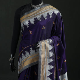 Ilkal Weave Kasuti Work Silk Cotton Zari Border Saree with Blouse Piece 14