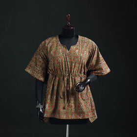 Akola Hand Block Print Natural Dyed Cotton Kaftan (Short) 53