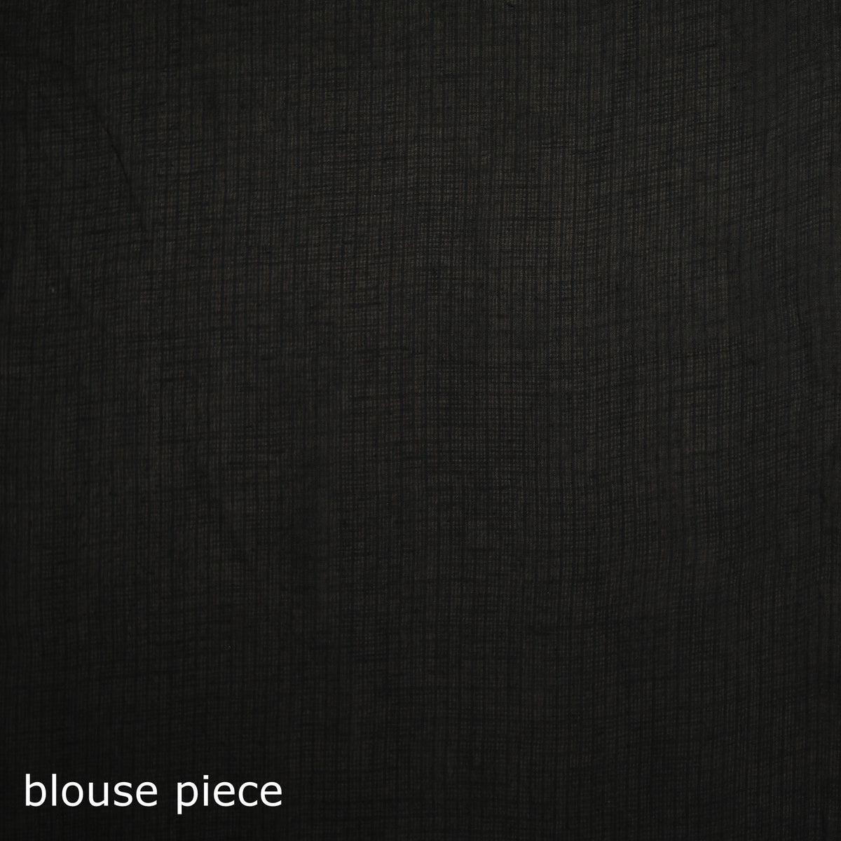 Black - Nazaakat Kota Doria Cotton Plain Saree with Blouse Piece & Earrings 08